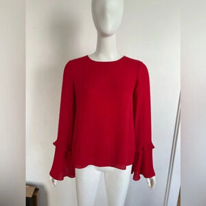 Rebecca Minkoff Women Red Long Sleeve Blouse XS